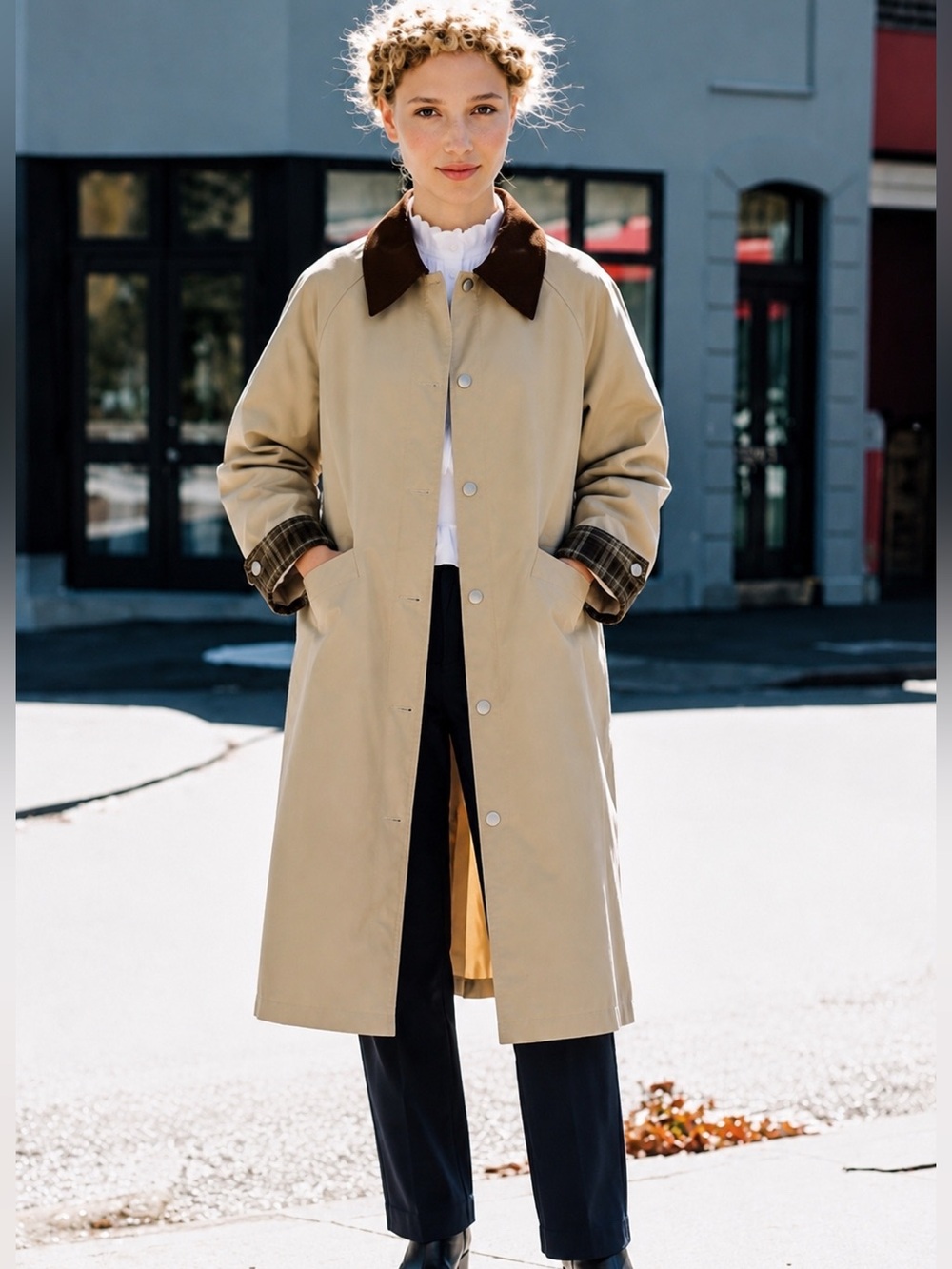 Anthropologie Maeve Heritage Trench Coat Small Oversized Barn Jacket